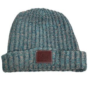 Love Your Melon Cuffed Knit Beanie Hat Slouchy Blue‎ Multi Winter Outdoor